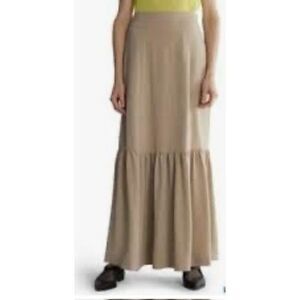Rodebjer Khaki Flounce Maxi Skirt NWT Size Medium
